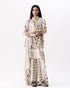 Muticolor draped top with broad pants