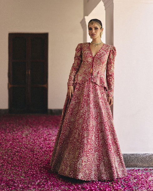 Naavah red jacket set