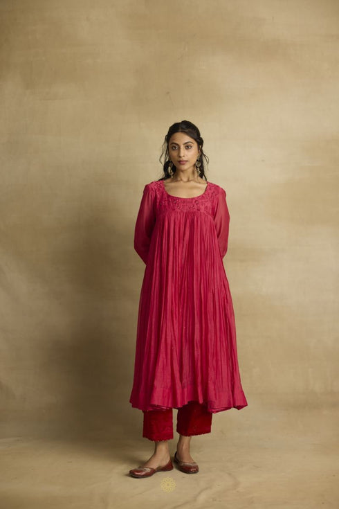 Naisha hot pink kurta set