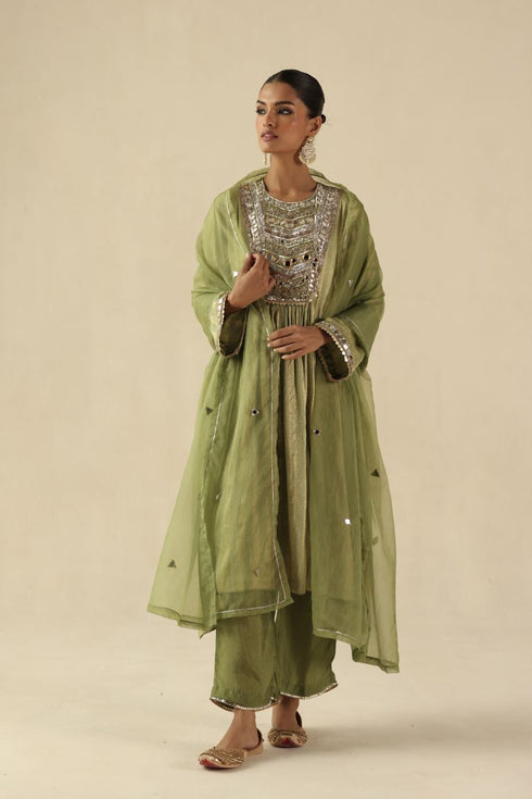 Naksh green kurta set