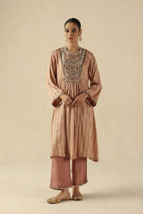 Naksh peach kurta set