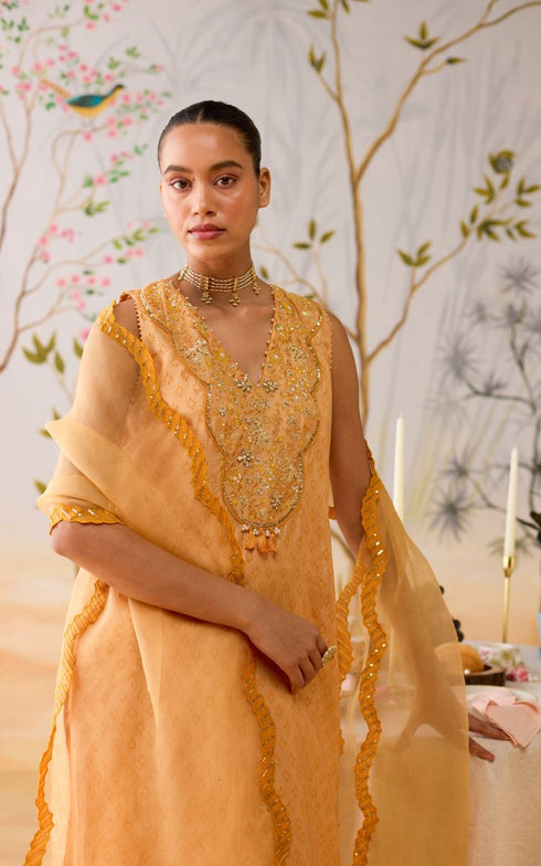 Navika yellow kurta set