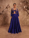 Nazakat blue jacket style lehenga set