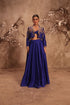 Nazakat blue jacket style lehenga set