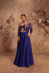Nazakat blue jacket style lehenga set