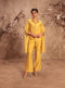Nazakat dark yellow cape set