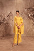 Nazakat dark yellow cape set