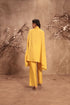 Nazakat dark yellow cape set