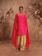 Nazakat hot pink jaal kurta set