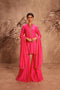 Nazakat hot pink mirror work sharara set