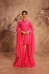Nazakat hot pink mirror work sharara set