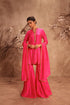 Nazakat hot pink mirror work sharara set