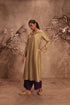 Nazakat light green collar kurta set