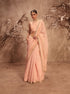 Nazakat light pink choker neck scallop sari set