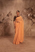 Nazakat orange gota work sari set