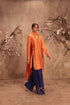Nazakat orange jaal kurta set