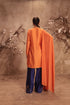 Nazakat orange jaal kurta set