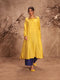 Nazakat yellow collar kurta set