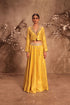 Nazakat yellow heavy jacket style lehenga set