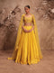 Nazakat yellow heavy mirror work lehenga set
