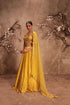 Nazakat yellow heavy mirror work lehenga set