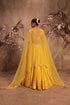Nazakat yellow heavy mirror work lehenga set