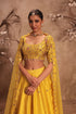 Nazakat yellow heavy mirror work lehenga set