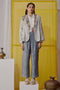 Nazm blue embroidered blazer