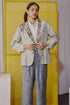 Nazm blue embroidered blazer