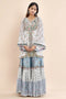 Nazm blue embroidered short kurta