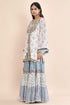 Nazm blue embroidered short kurta