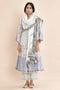 Nazm blue hand block printed pants