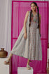 Nazm blue paneled maxi dress