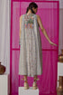 Nazm blue paneled maxi dress