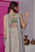 Nazm blue paneled maxi dress