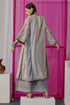 Nazm blue round yoke kurta