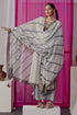 Nazm blue round yoke kurta