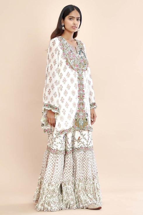 Nazm pink embroidered short kurta