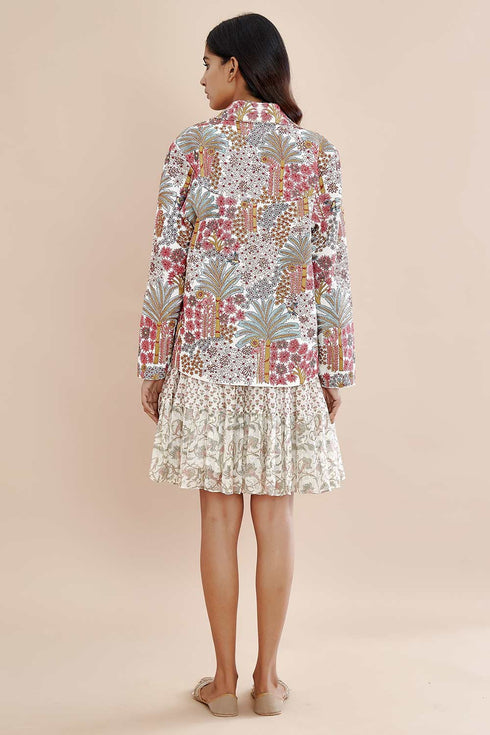 Nazm pink heavy embroidered blazer