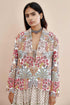 Nazm pink heavy embroidered blazer