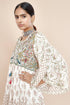 Nazm pink hevy yoke triple tiered dress