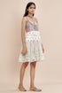 Nazm pink overlap triple tiered short dress