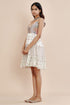 Nazm pink overlap triple tiered short dress