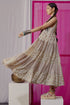 Nazm pink triple tiered maxi dress