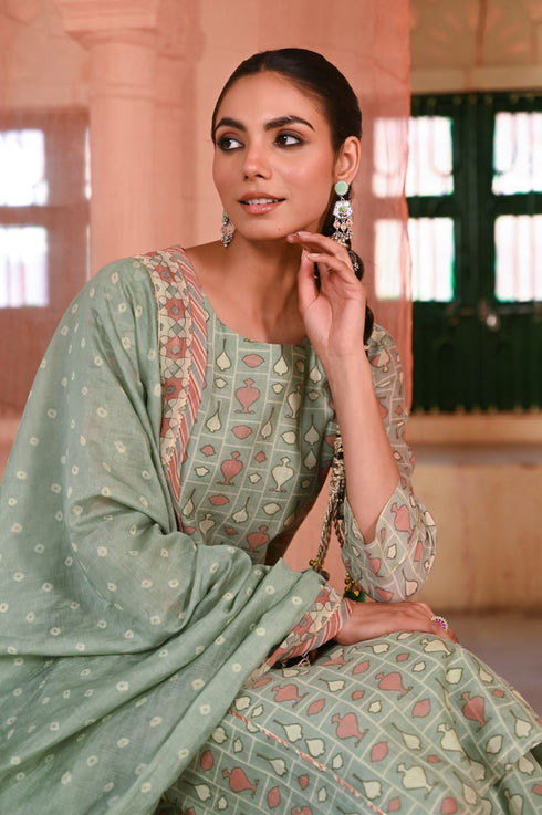 Neel kamal green kurta set