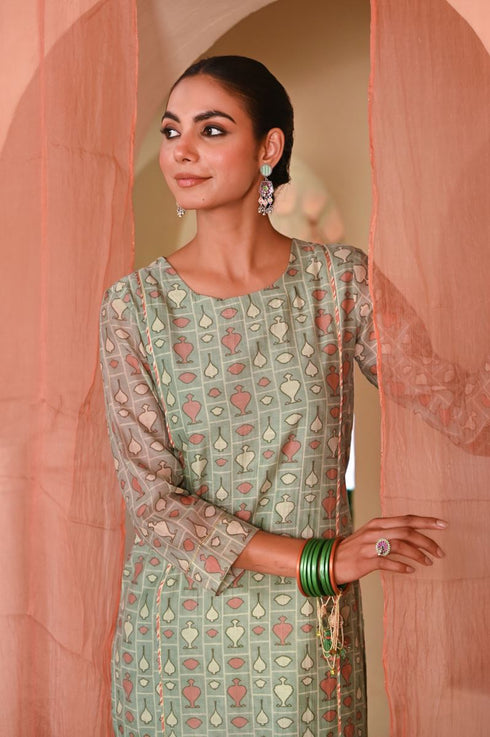 Neel kamal green kurta set