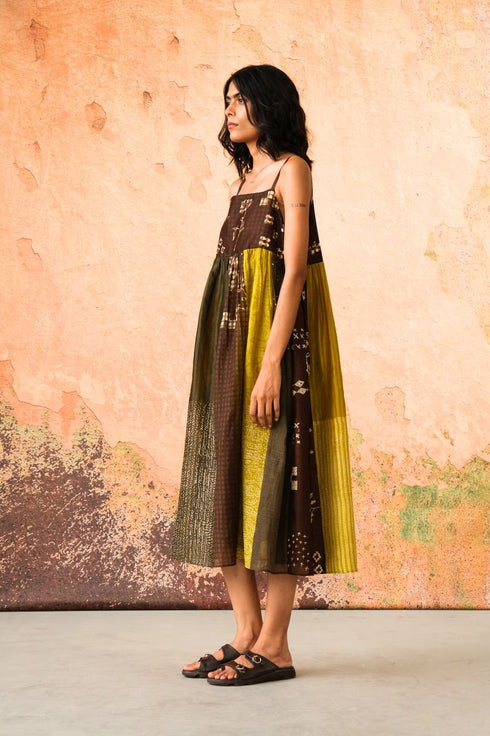 Nerissa multicolor dress with mavi jacket