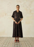 Nitya black collared dress