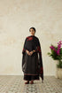 Nitya black embroidered stole