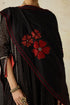 Nitya black embroidered stole
